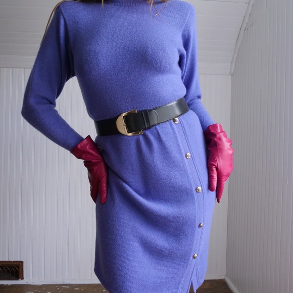 1980s‎ St. John lilac knit midi dress - Picture 9 of 9